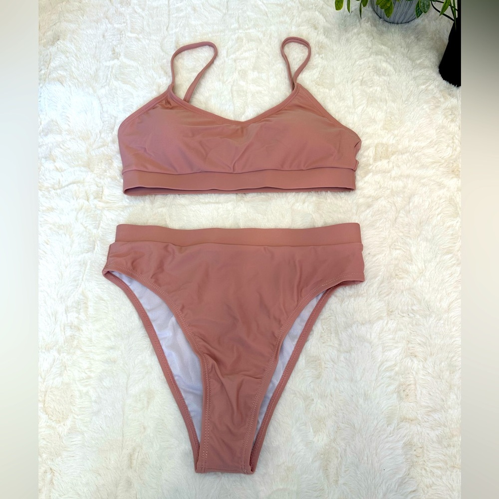 Women’s blush colored bikini Size Medium